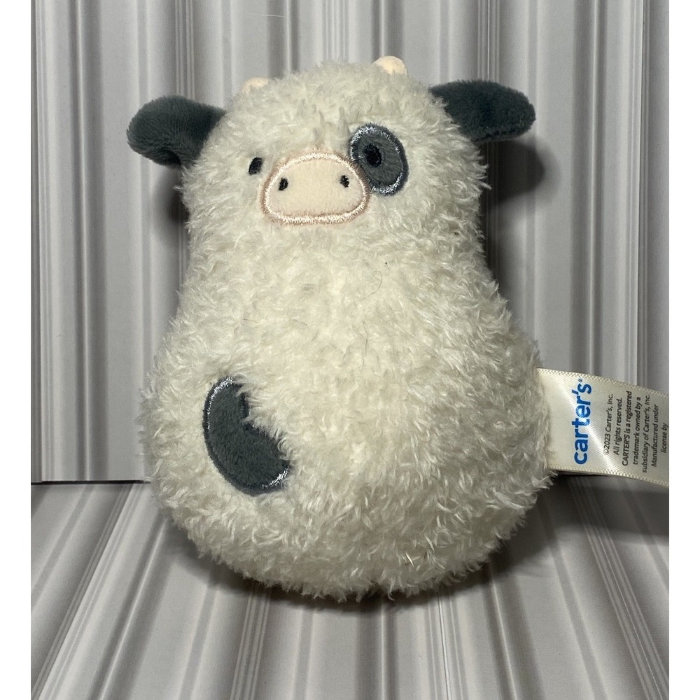 Carters Cow Bull Plush 2023 Kids Preferred Mini Rattle Stuffed Animal Toy